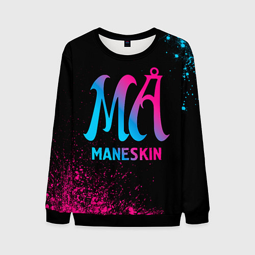 Мужской свитшот Maneskin - neon gradient / 3D-Черный – фото 1