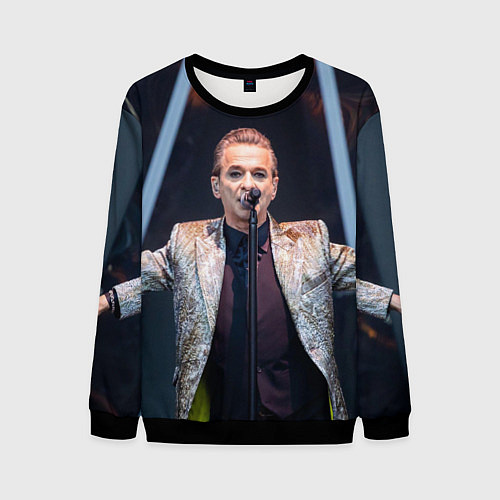 Мужской свитшот Depeche Mode - Dave Gahan stage memento mori / 3D-Черный – фото 1