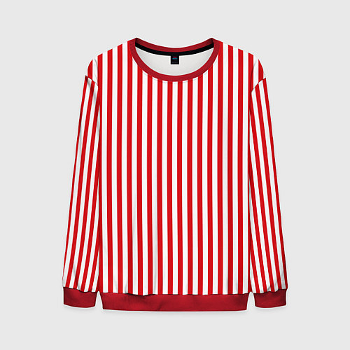 Мужской свитшот Красная полоса / 3D-Красный – фото 1