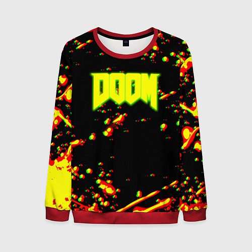 Мужской свитшот Doom огненный марс блики / 3D-Красный – фото 1