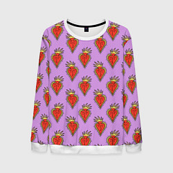 Мужской свитшот Причудливые сердца