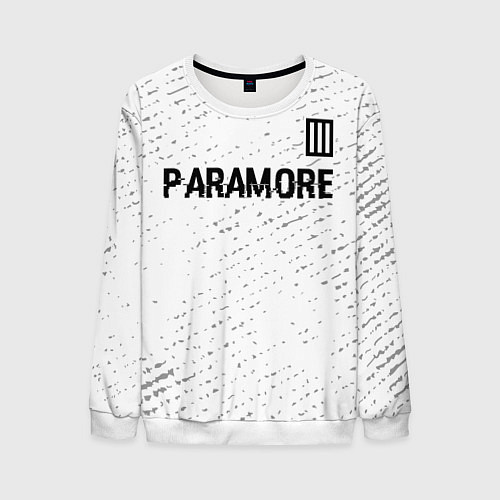 Мужской свитшот Paramore glitch на светлом фоне посередине / 3D-Белый – фото 1