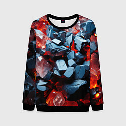 Мужской свитшот Янтарные камни асбтракция