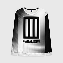 Мужской свитшот Paramore glitch на светлом фоне