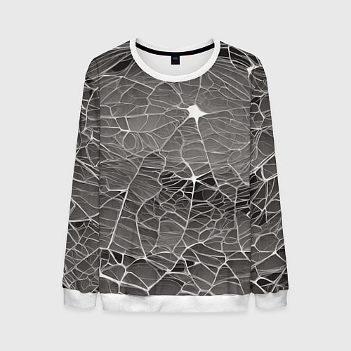 Мужской свитшот Паутина паука / 3D-Белый – фото 1