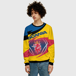 Свитшот мужской Scania logo, цвет: 3D-черный — фото 2
