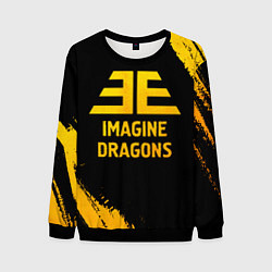 Свитшот мужской Imagine Dragons - gold gradient, цвет: 3D-черный
