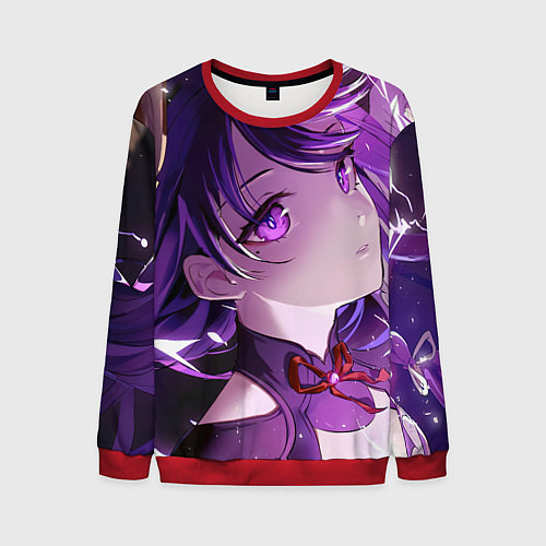 Мужской свитшот Genshin Impact Raiden Baal / 3D-Красный – фото 1