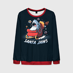 Свитшот мужской Santa Jaws, цвет: 3D-красный