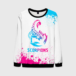 Мужской свитшот Scorpions neon gradient style