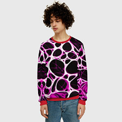 Свитшот мужской Розовая морская волна, цвет: 3D-красный — фото 2