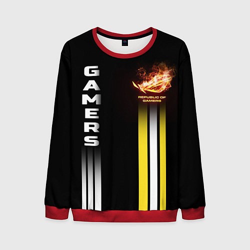 Мужской свитшот Gamers minimalistic / 3D-Красный – фото 1