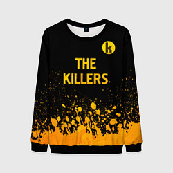 Свитшот мужской The Killers - gold gradient посередине, цвет: 3D-черный