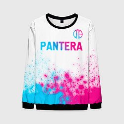 Мужской свитшот Pantera neon gradient style посередине