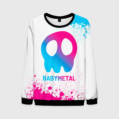 Мужской свитшот Babymetal neon gradient style / 3D-Черный – фото 1