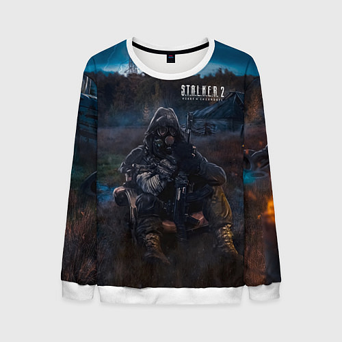 Мужской свитшот STALKER 2 на привале / 3D-Белый – фото 1