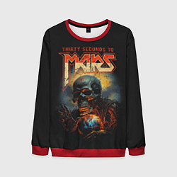 Свитшот мужской Thirty seconds to mars skull, цвет: 3D-красный