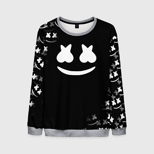 Мужской свитшот Marshmello black collection / 3D-Меланж – фото 1