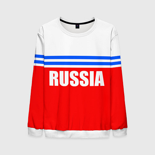 Мужской свитшот Russia - classic / 3D-Белый – фото 1