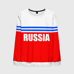 Свитшот мужской Russia - classic, цвет: 3D-белый