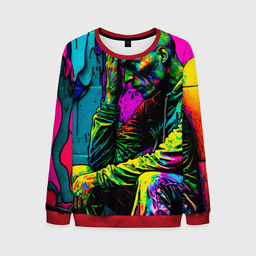 Мужской свитшот Одиночество / 3D-Красный – фото 1