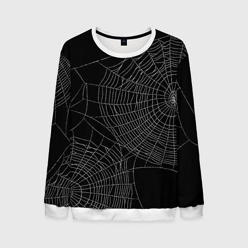 Мужской свитшот Spider паутина / 3D-Белый – фото 1