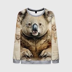 Мужской свитшот Коала в стиле диаграмм Давинчи