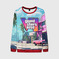 Свитшот мужской GTA 6 Vice city, цвет: 3D-красный