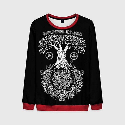 Мужской свитшот Хвала богам и предкам нашим / 3D-Красный – фото 1