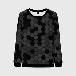 Мужской свитшот Камуфляж гексагон черный
