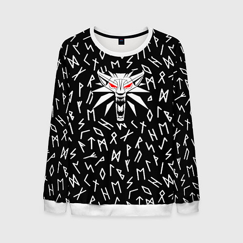 Мужской свитшот The Witcher символы / 3D-Белый – фото 1