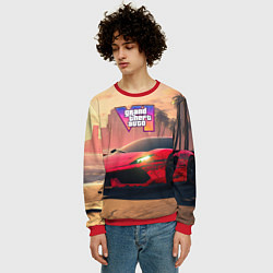 Свитшот мужской GTA 6 спортивное авто, цвет: 3D-красный — фото 2