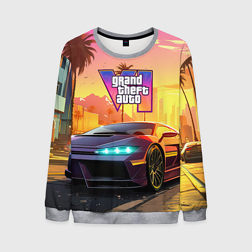Мужской свитшот Auto GTA 6 / 3D-Меланж – фото 1