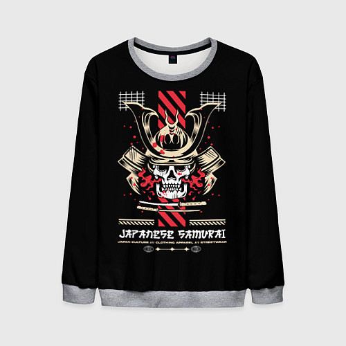 Мужской свитшот Japanese samurai streetwear / 3D-Меланж – фото 1