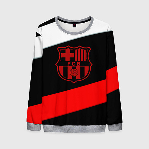 Мужской свитшот Barcelona stripes sport / 3D-Меланж – фото 1