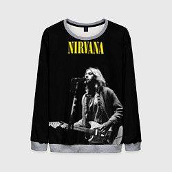 Свитшот мужской Группа Nirvana Курт Кобейн, цвет: 3D-меланж