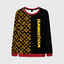 Свитшот мужской Serious Sam pattern game, цвет: 3D-красный