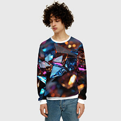 Свитшот мужской Разноцветные стекла, цвет: 3D-белый — фото 2