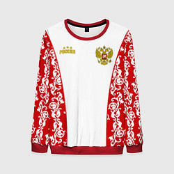 Свитшот мужской Сборная России с узором, цвет: 3D-красный