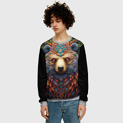 Свитшот мужской Медведь фентези, цвет: 3D-меланж — фото 2