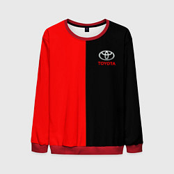 Свитшот мужской Toyota car красно чёрный, цвет: 3D-красный