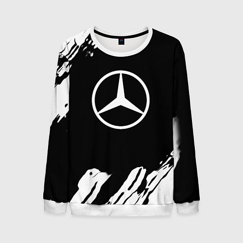 Мужской свитшот Mercedes benz краски спорт / 3D-Белый – фото 1