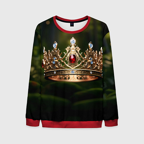 Мужской свитшот Королевская корона узорная / 3D-Красный – фото 1