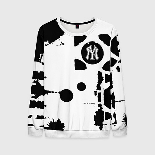 Мужской свитшот New York yankees - baseball team pattern / 3D-Белый – фото 1