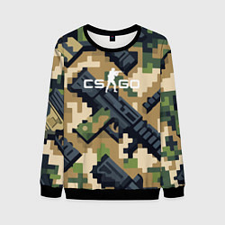 Свитшот мужской Counter Strike - pixel military pattern, цвет: 3D-черный