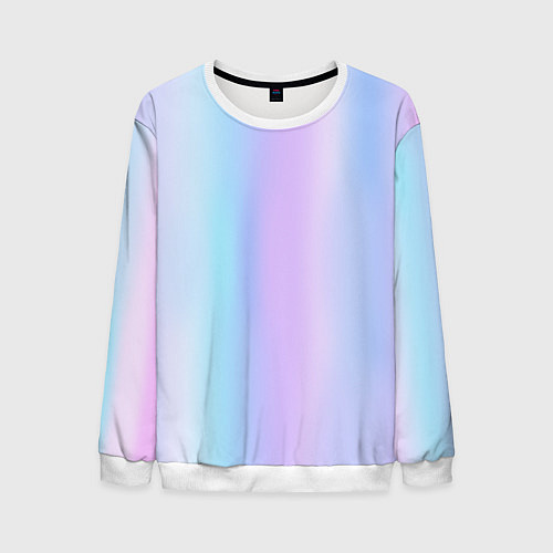 Мужской свитшот Градиент матовый светлый / 3D-Белый – фото 1
