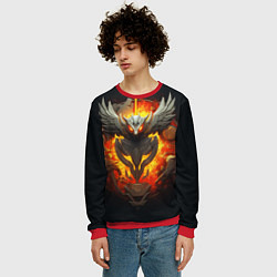Свитшот мужской Огненный символ орла, цвет: 3D-красный — фото 2