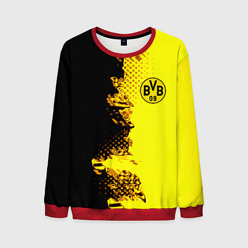 Мужской свитшот Borussia fc sport краски / 3D-Красный – фото 1