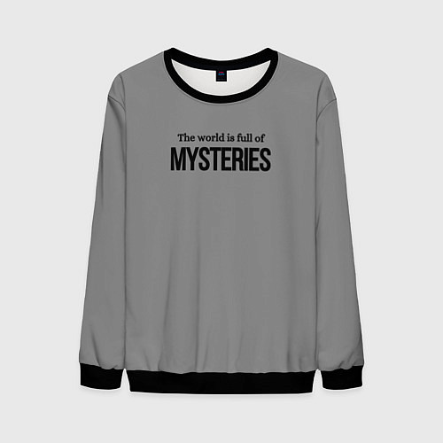 Мужской свитшот Этот мир полон загадок / 3D-Черный – фото 1