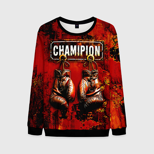 Мужской свитшот Champion boxing / 3D-Черный – фото 1